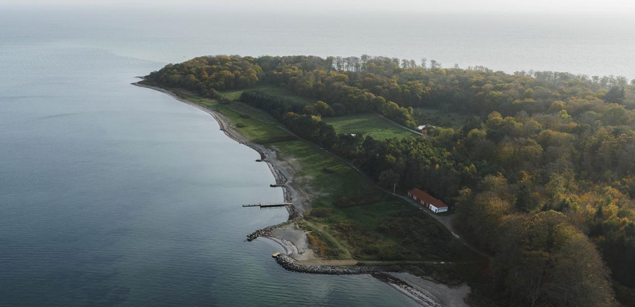 Naturpark Lillebælt set med drone