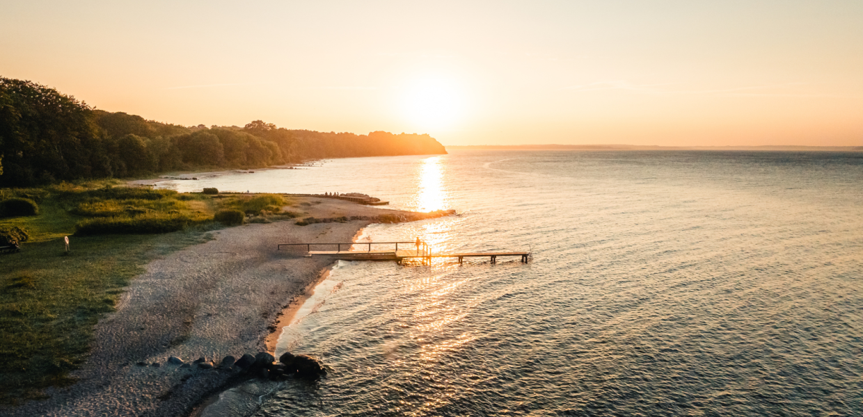 Trelde Næs solnedgang og natur