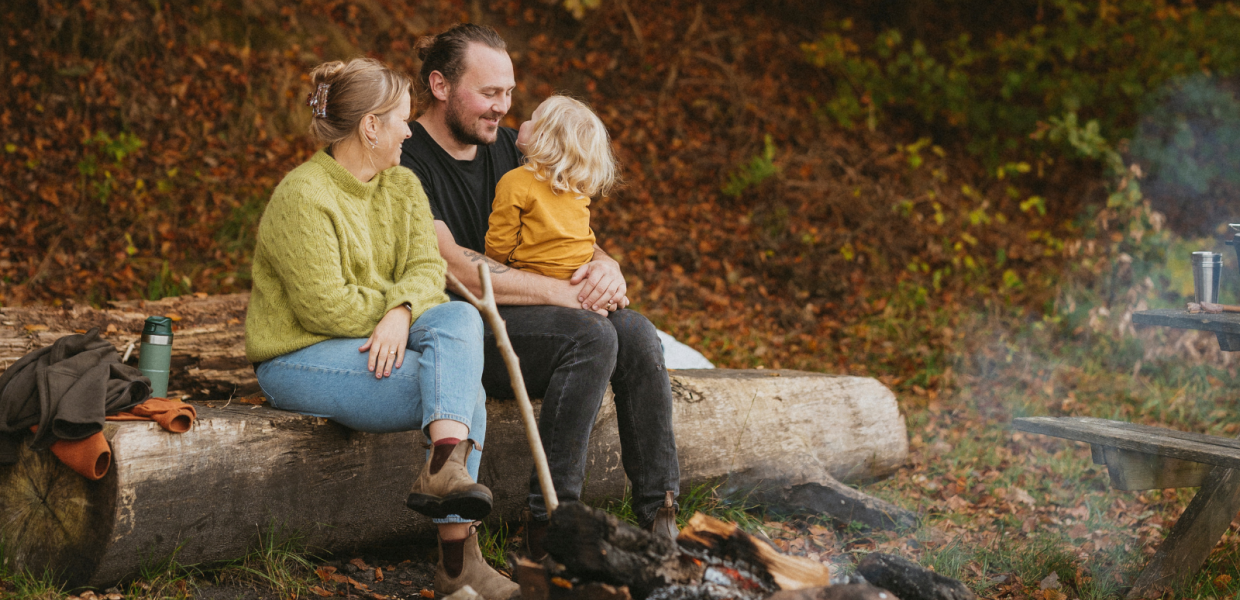 Familietur i naturen ved Fredericia