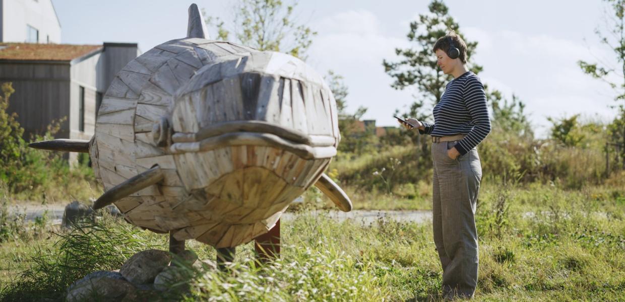 Prøv lydfortællingen om Fredericias træskulpturer