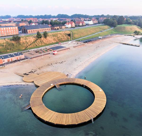 Dronefoto af Østerstrand