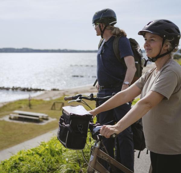 Par på cykelferie i Fredericia