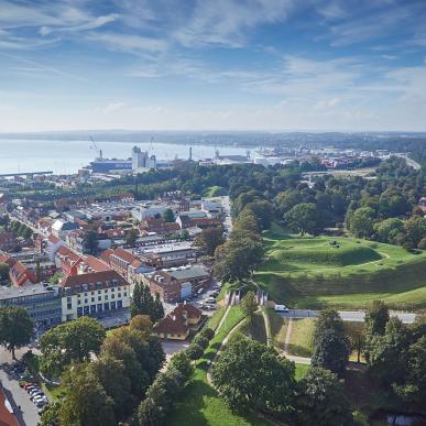 Fredericia by set med drone
