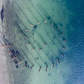 Havfruefløjterne ved Østerstrand set fra luften